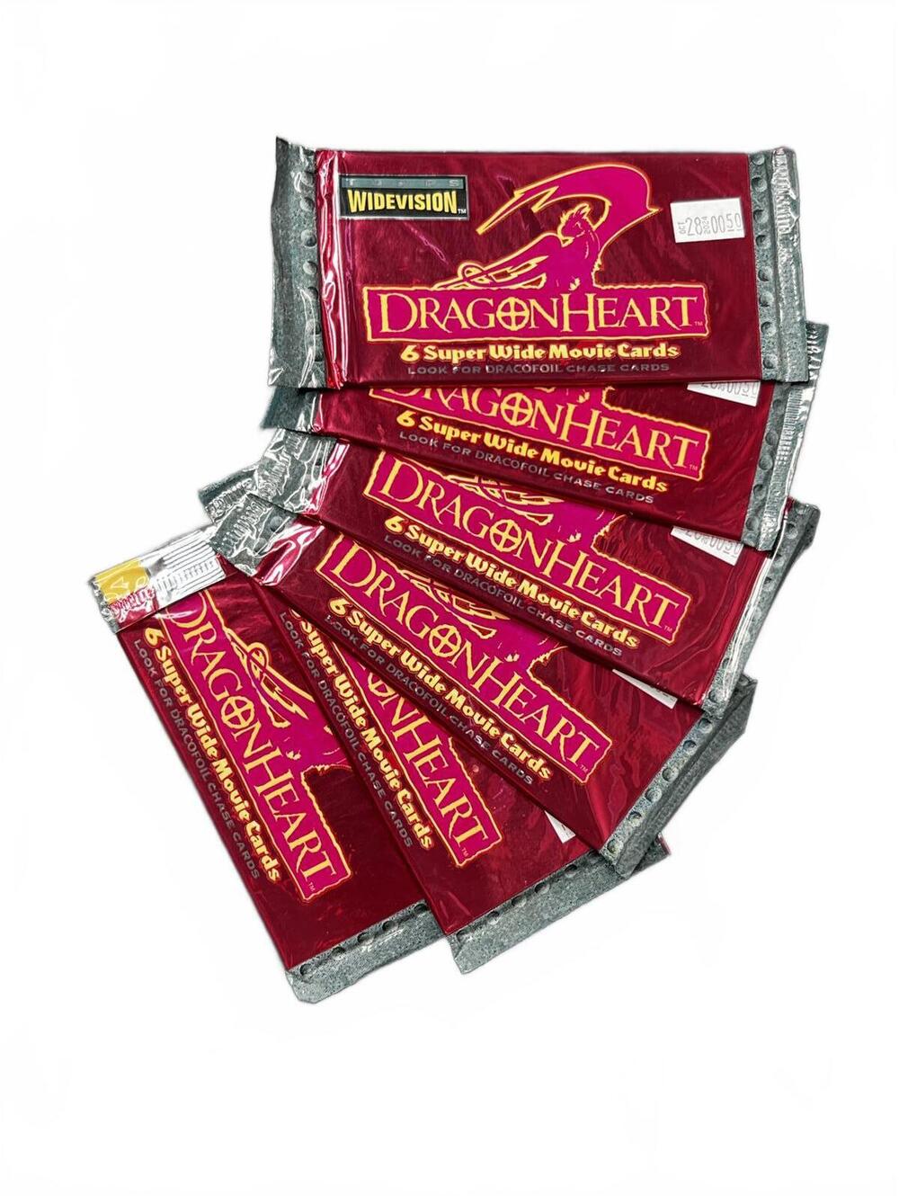 6 Packs of 1996 Dragonheart Widescreen Movie Pack w/ 6 cards in each